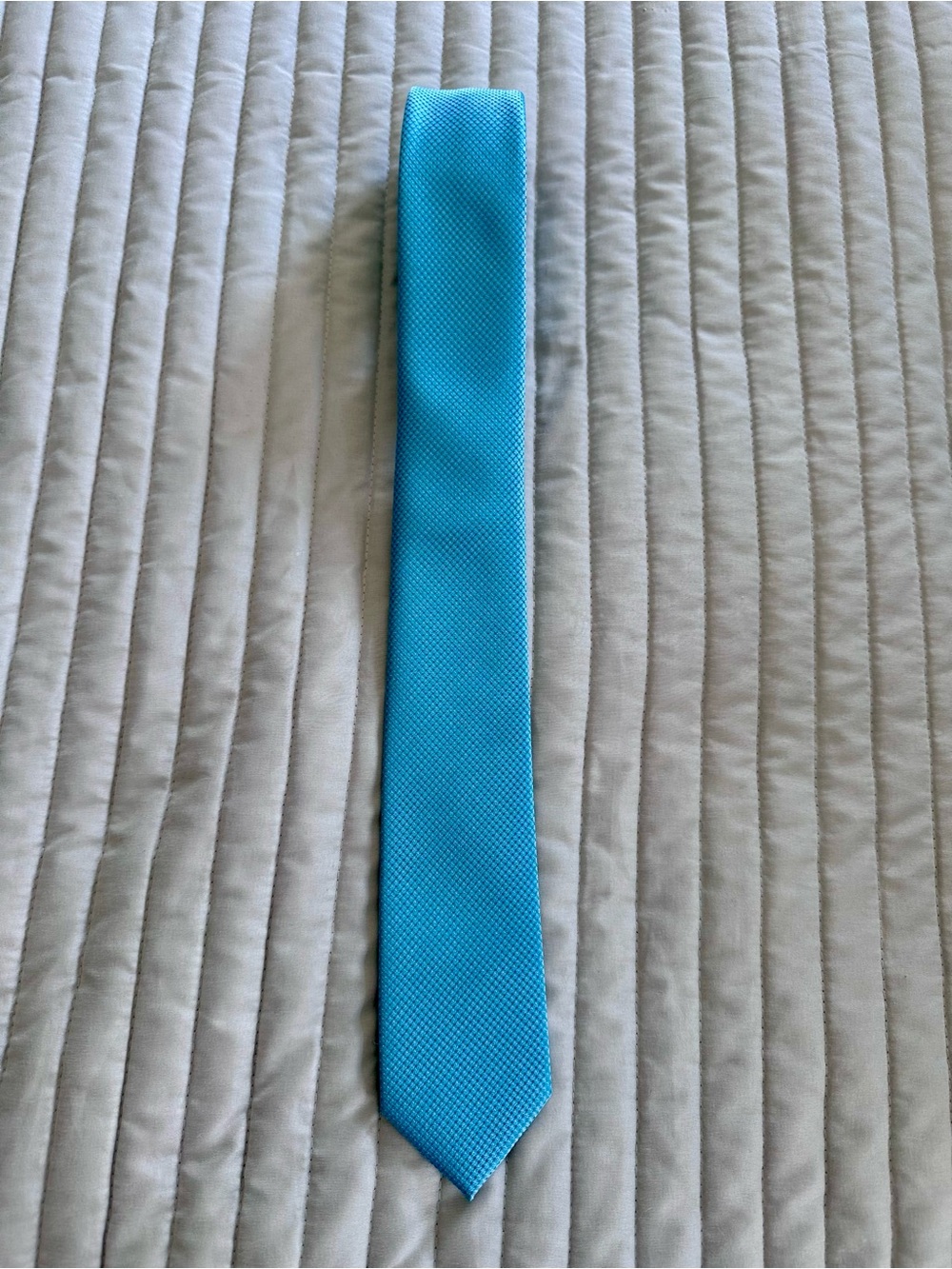 Perry Ellis Portfolio Men's Tie Turquoise Blue Textured Solid